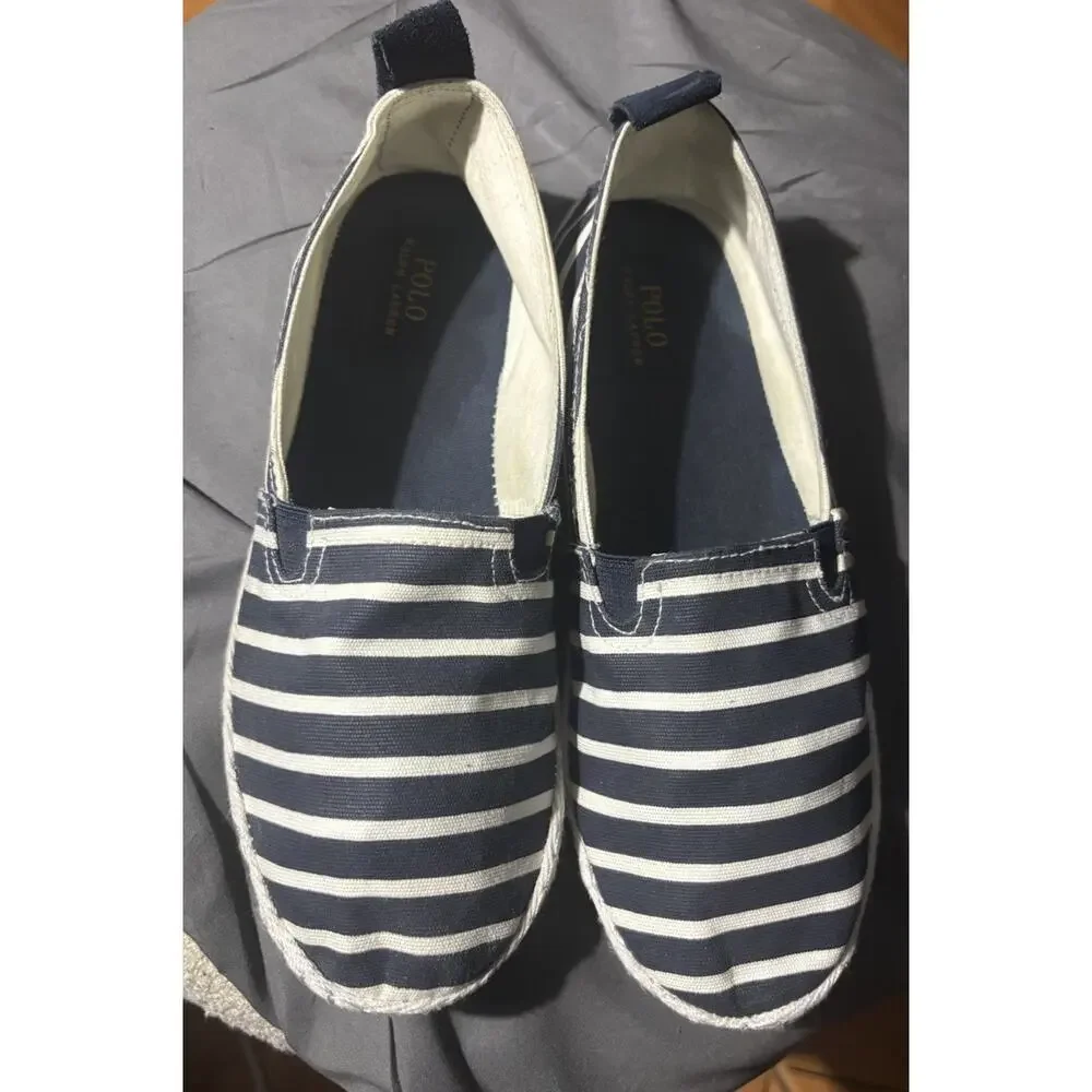 Polo Ralph Lauren Women’s Navy & White Flats Sz 7 - Coastal, Nautical, Preppy